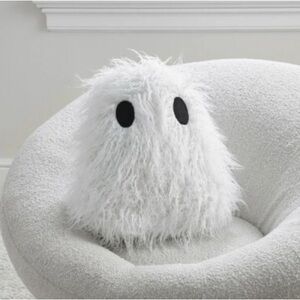 Pottery Barn Teen Fuzzy Ghost Shaped Pillow